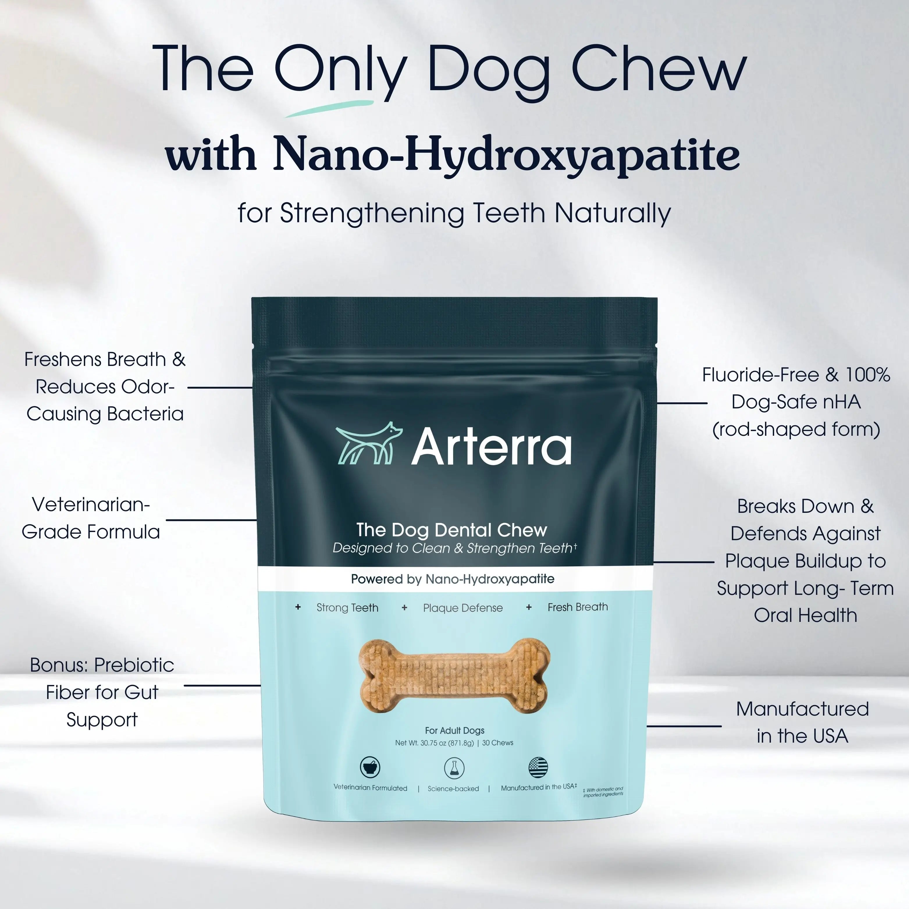 Daily Dog Dental Chews – Fresh Breath & Tartar Control